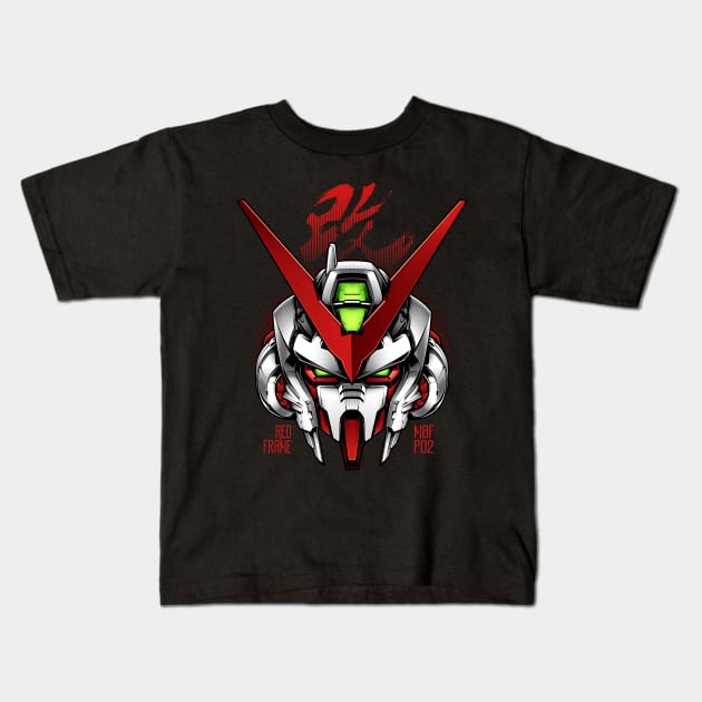 Red Frame Kids T-Shirt by BlackoutBrother